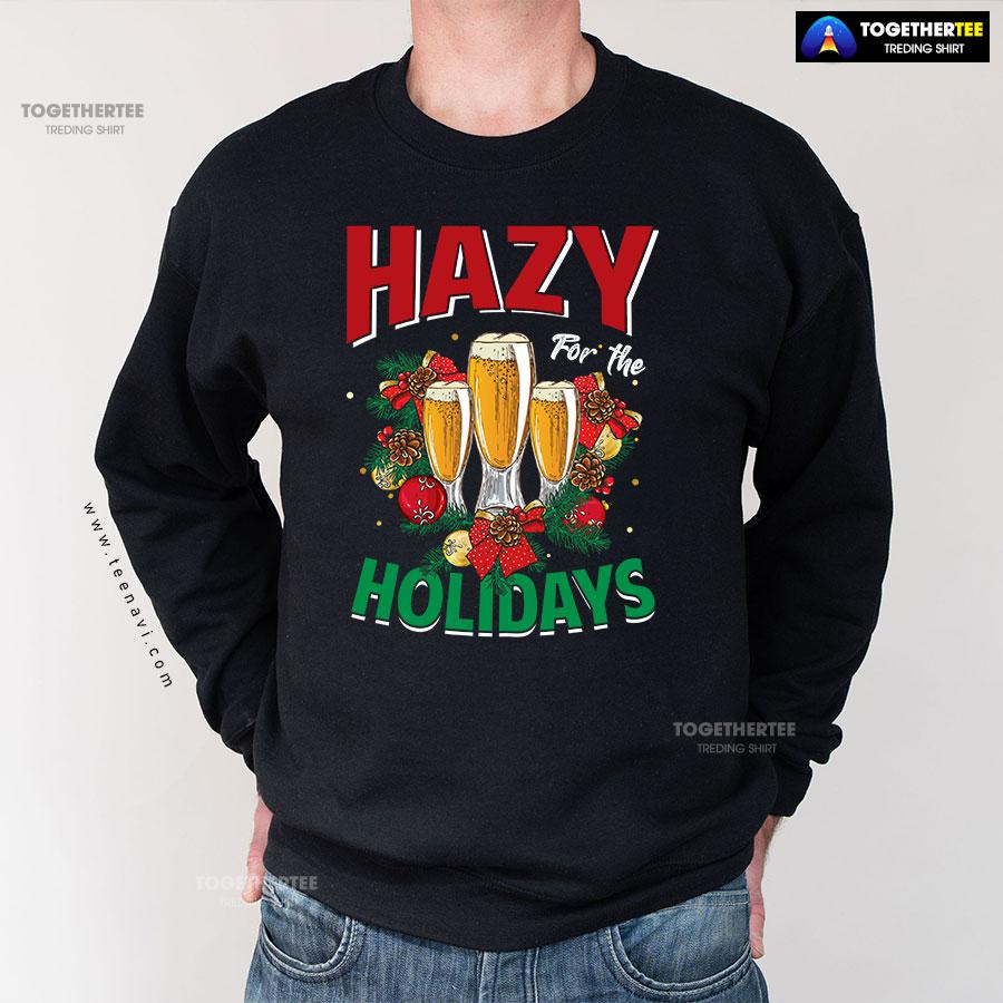 Hazy For The Holidays Beer Christmas Sweatshirt - Image 3