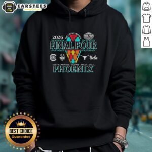 Alternative view of Good NCAA Final Four 2026 Women's Basketball Phoenix 4 Team Logo T-Shirt