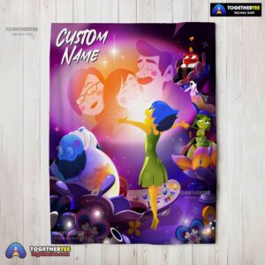 Official Disney Inside Out Family Unite Blanket Fleece Customized Blanket