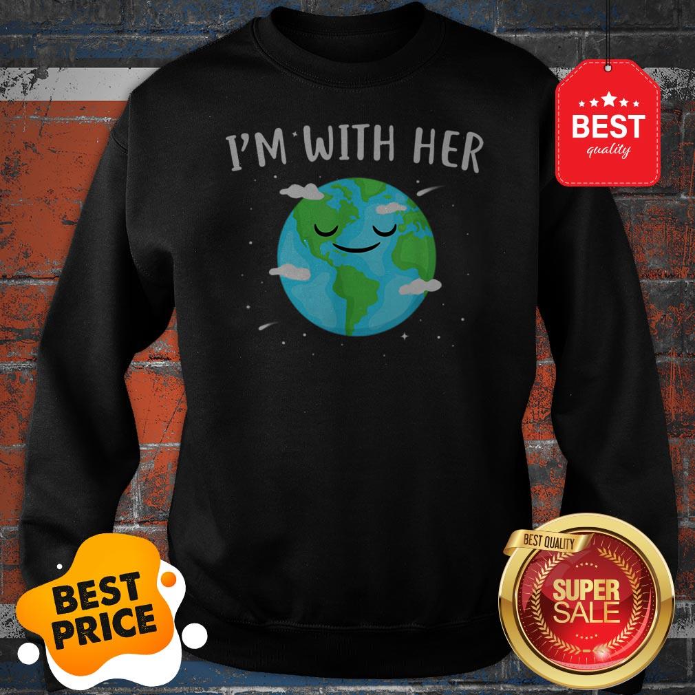 Nice Awesome I’m With Her Sunflower Earth Day Save Earth Mother Shirt - Image 4