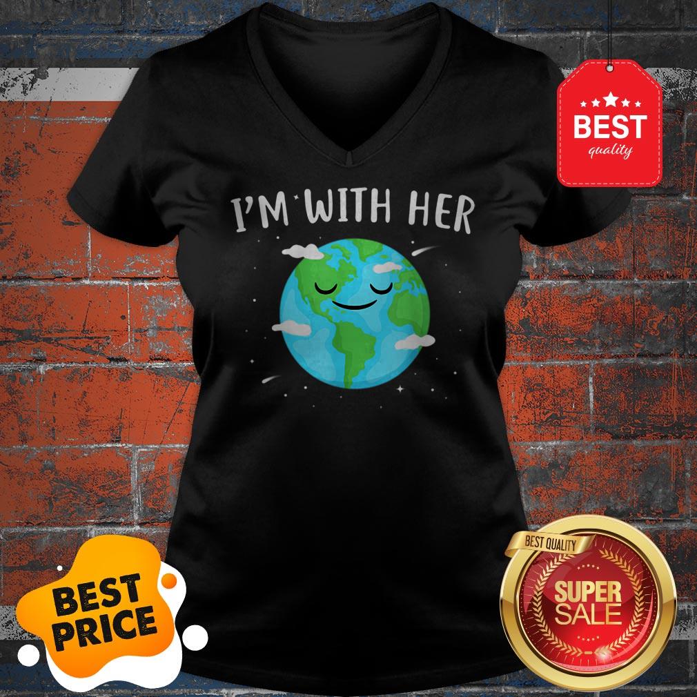 Nice Awesome I’m With Her Sunflower Earth Day Save Earth Mother Shirt - Image 2