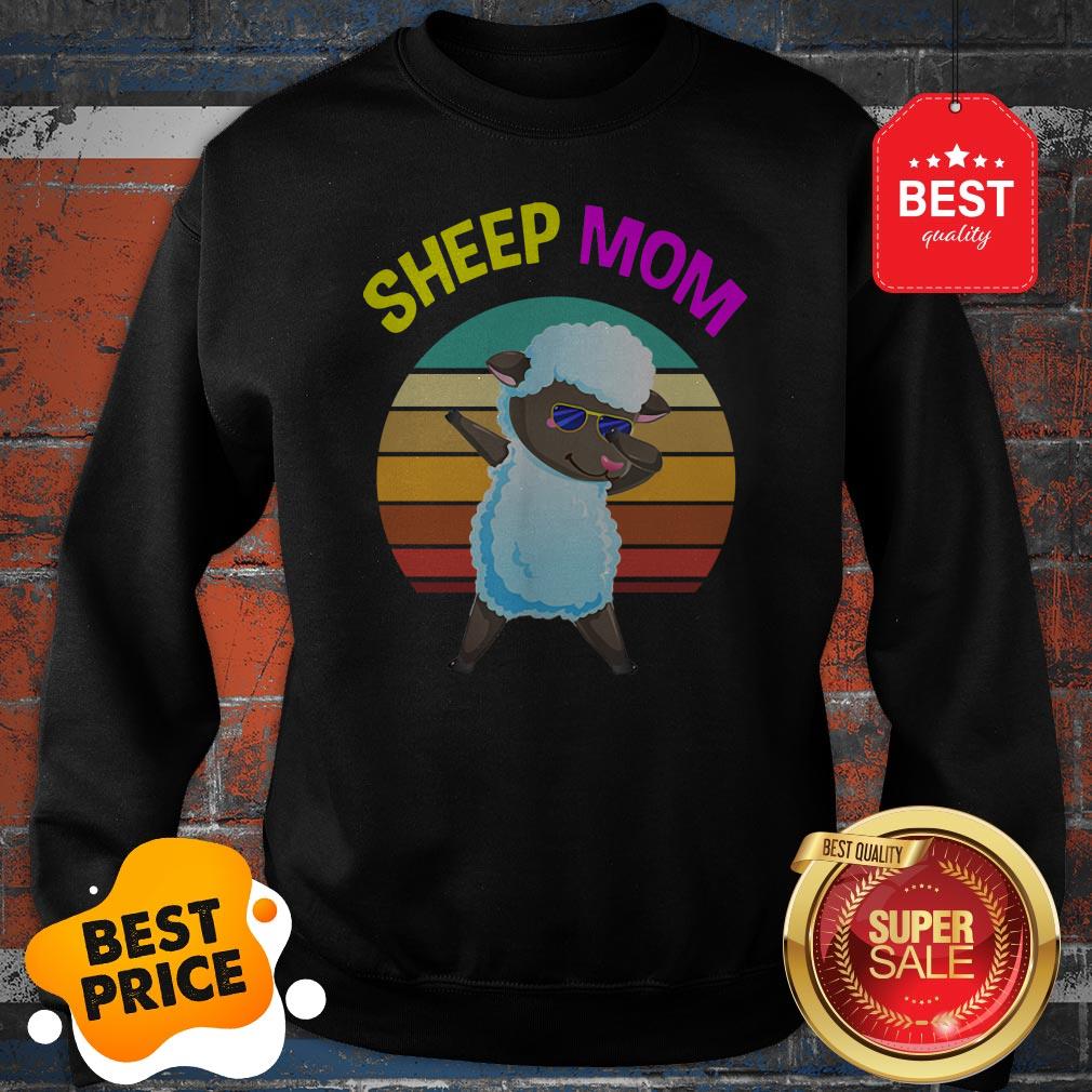 Official Cute Dabbing Sheep Mom Lovers Gifts Mama Mothers Shirt - Image 4