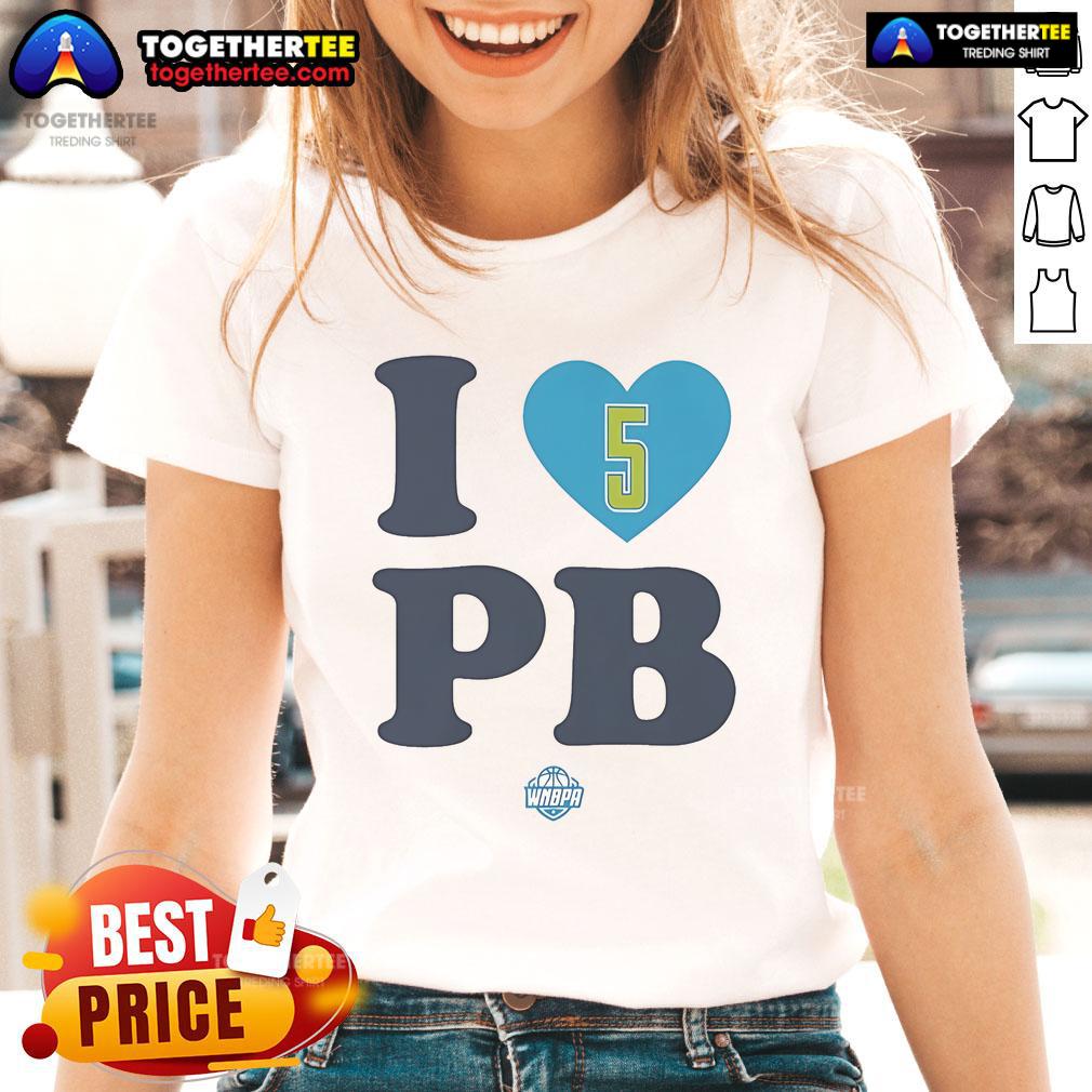Happy Paige Bueckers I Love PB Dallas Wings T-Shirt - Image 3