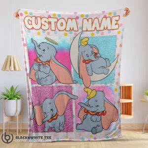 Perfect Good Disney Cartoon Baby Girl Elephant Dumbo Velveteen Cute Blanket Fleece Customized Blanket