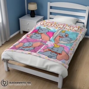 Alternative view of Perfect Good Disney Cartoon Baby Girl Elephant Dumbo Velveteen Cute Blanket Fleece Customized Blanket