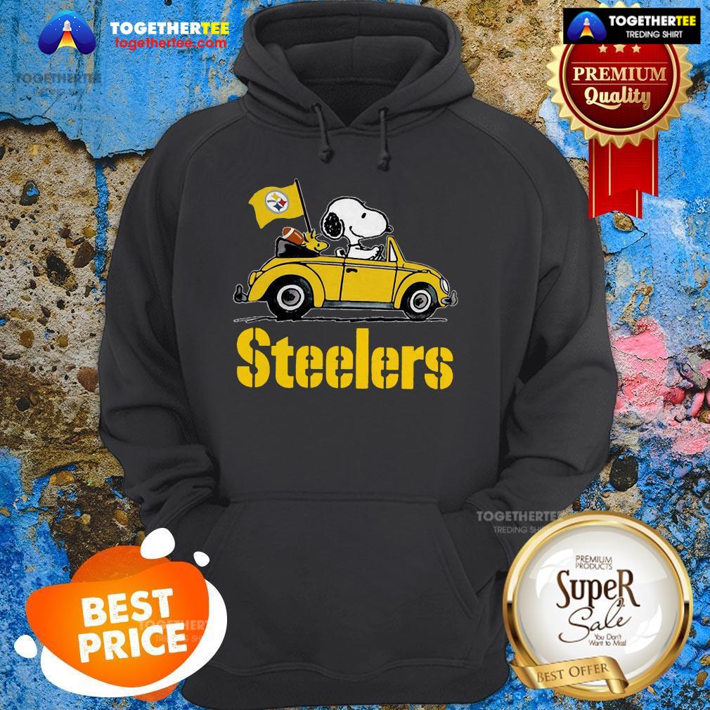 Official Snoopy Driving Volkswagen Pittsburgh Steelers Shirt - Image 5