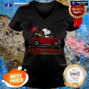 Alternative view of Official Snoopy Driving Volkswagen San Francisco 49ers Shirt