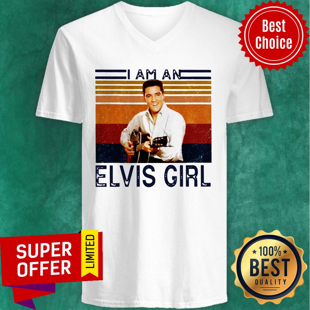 I Am An Elvis Girl Guitar Vintage Shirt - Image 5