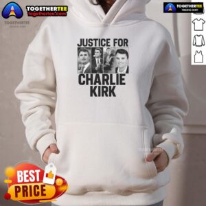 Alternative view of Hot Charlie Kirk Memorial RIP Justice For Charlie Tribute T-Shirt