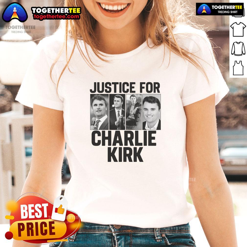 Hot Charlie Kirk Memorial RIP Justice For Charlie Tribute T-Shirt - Image 3