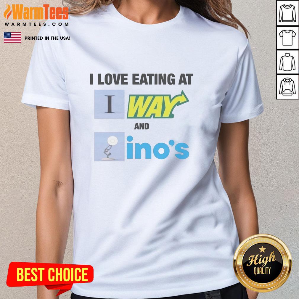 Original I Love Eating At Subway And Dominos T-Shirt - Image 3