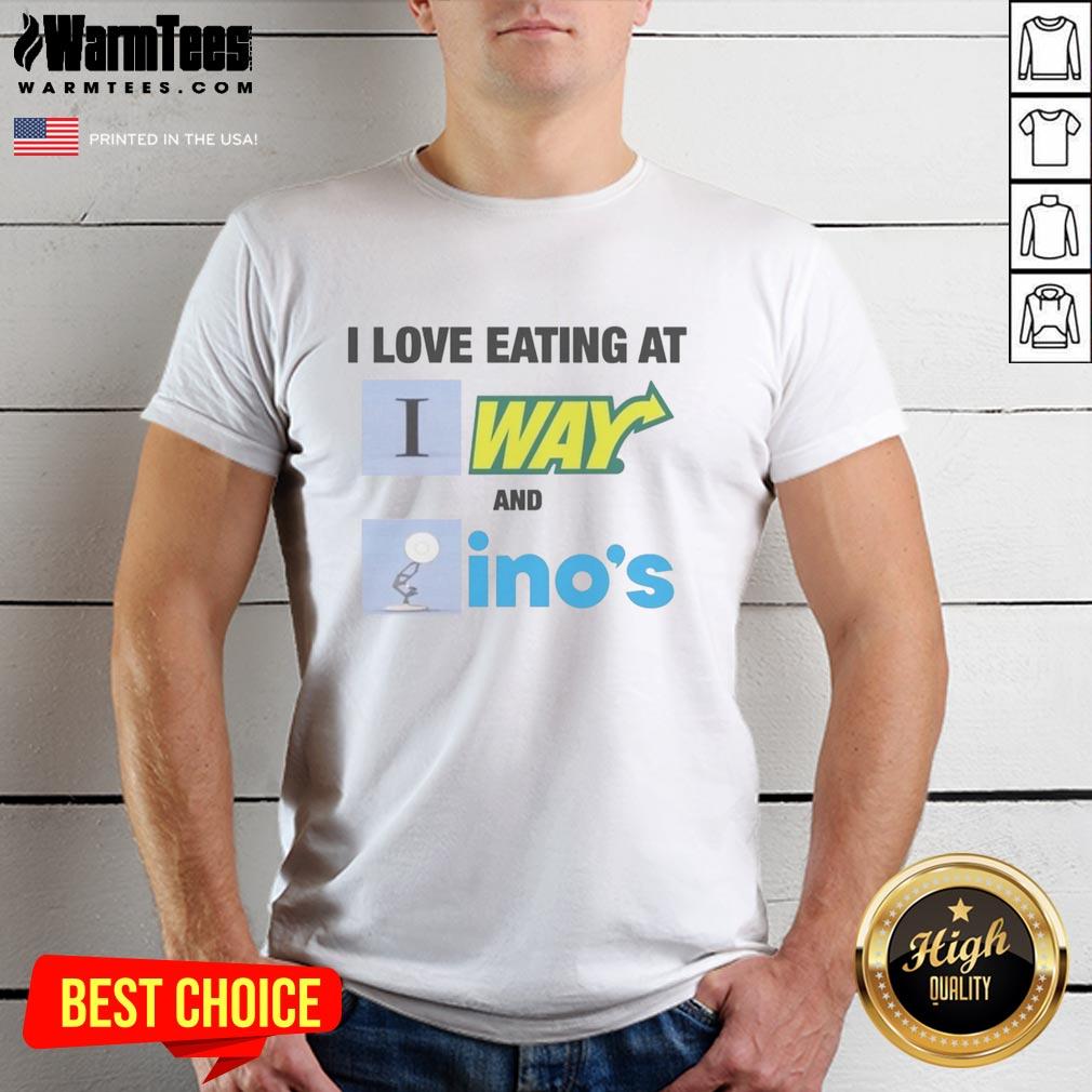 Original I Love Eating At Subway And Dominos T-Shirt