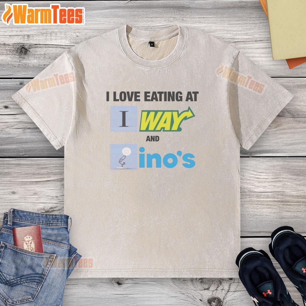 Original I Love Eating At Subway And Dominos T-Shirt - Image 6