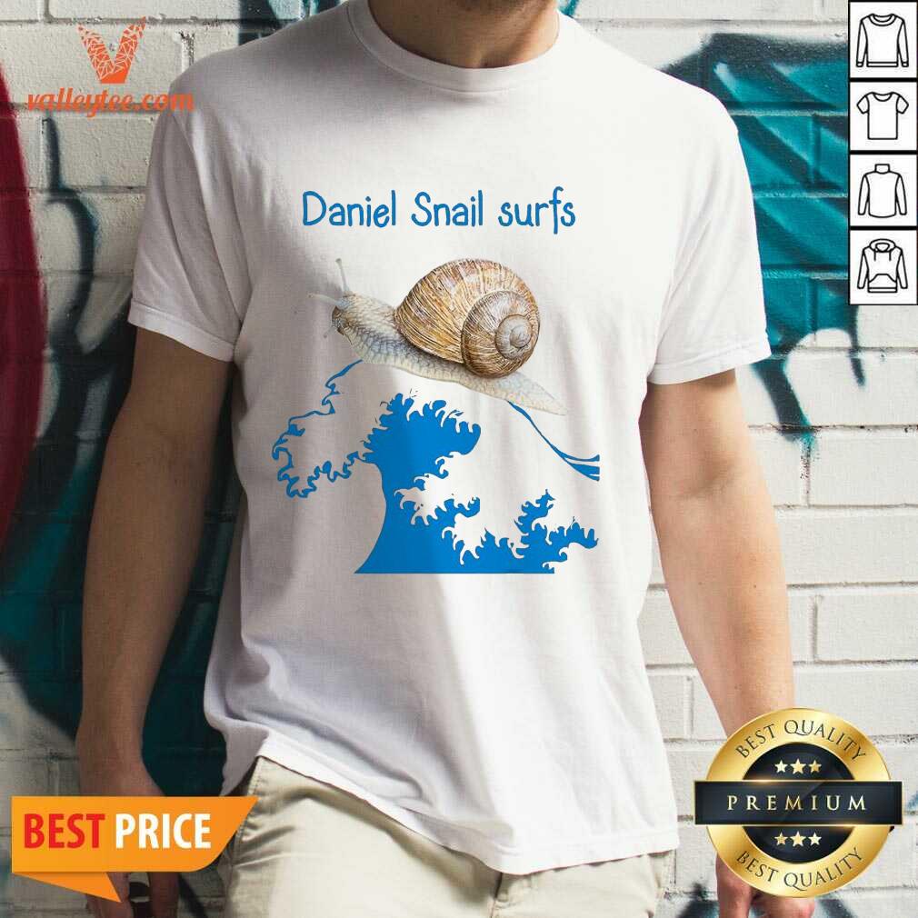 Happy Daniel Snail Surfs Cute Snail Surfer Dude Shirt