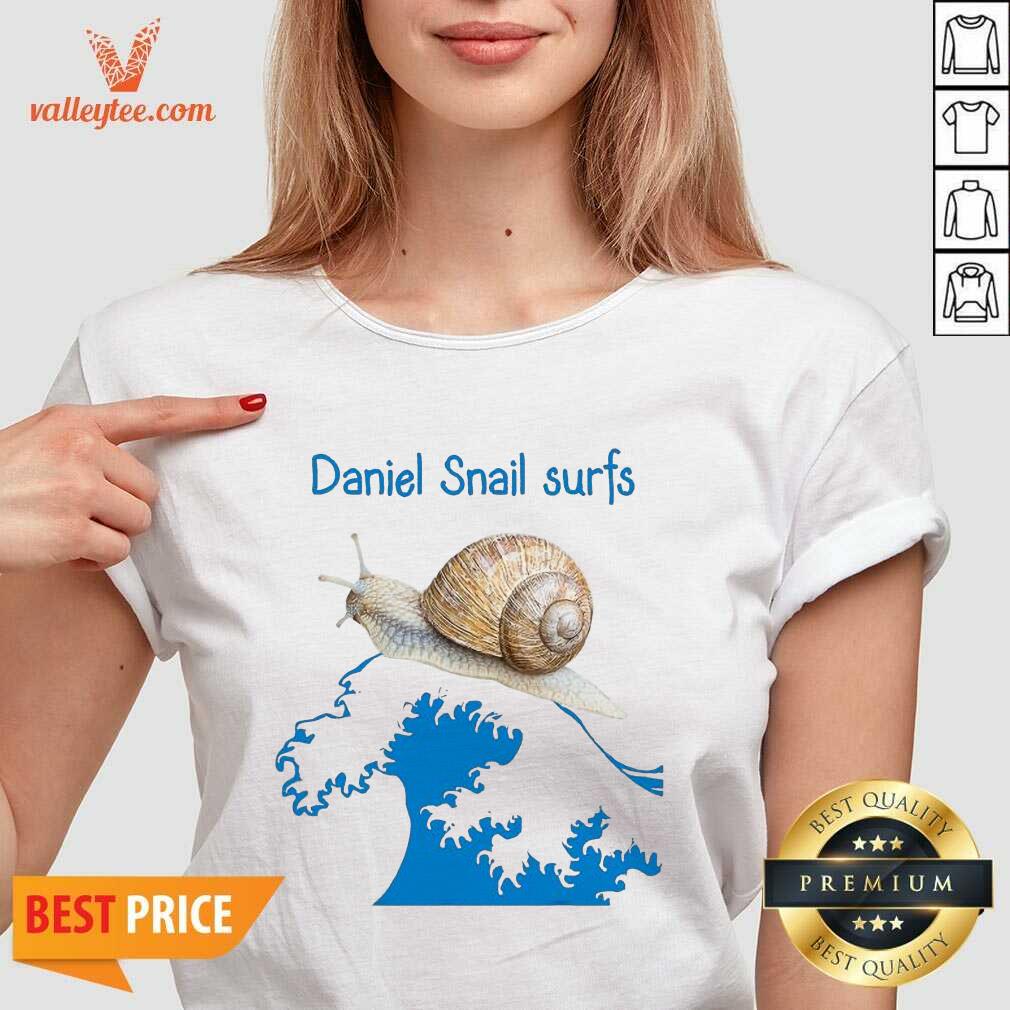 Happy Daniel Snail Surfs Cute Snail Surfer Dude Shirt - Image 5