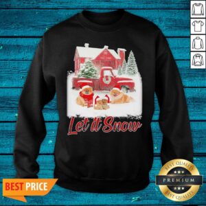 Alternative view of Premium Pomeranian Let It Snow Christmas Shirt