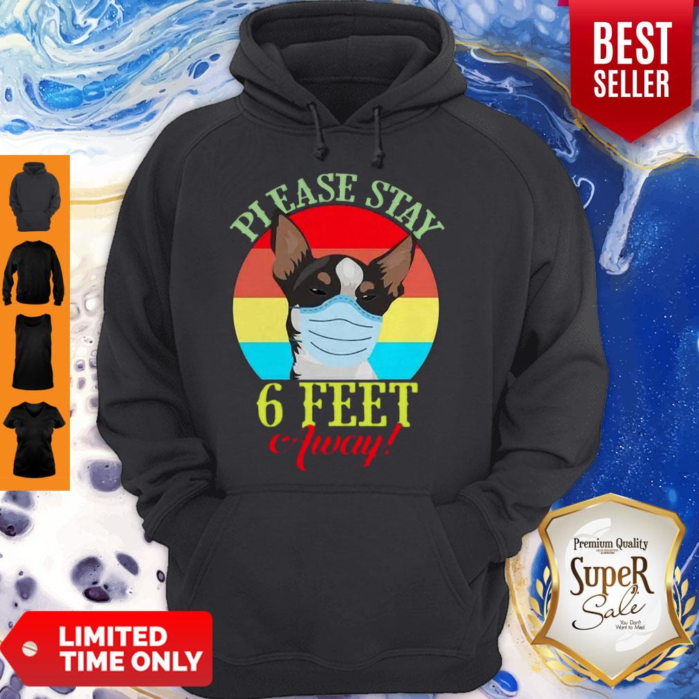 Good Chihuahua Please Stay 6 Feet Away Vintage Coronavirus Shirt - Image 2