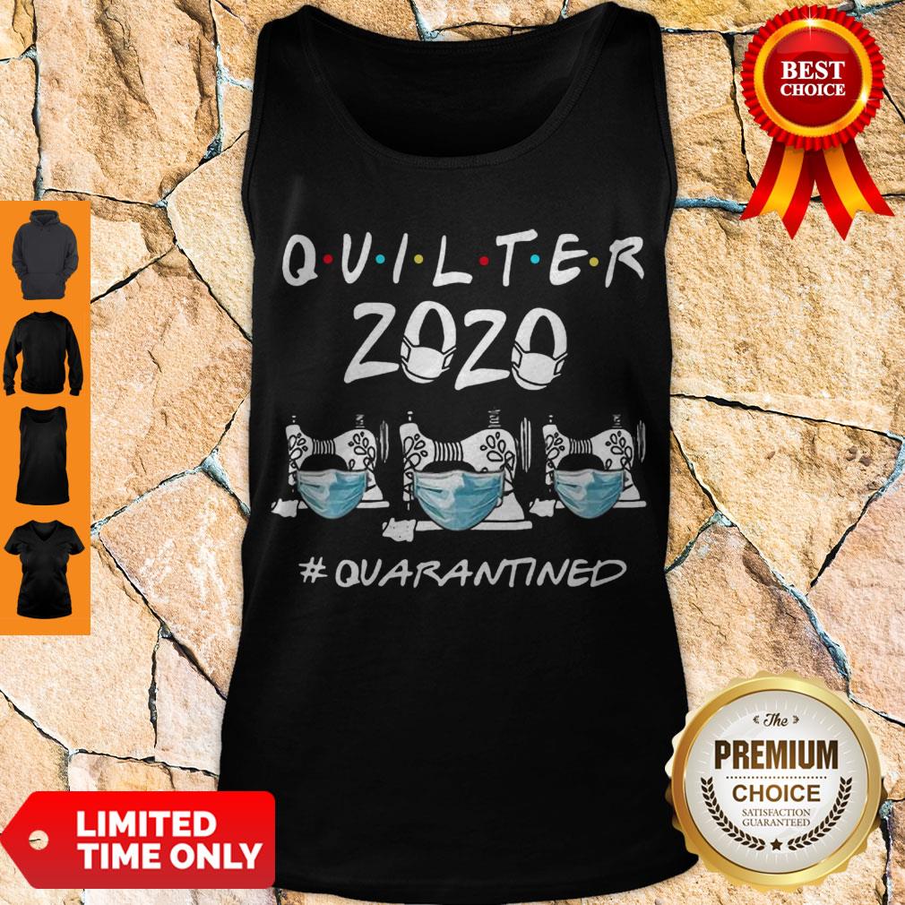 Beautiful Quilter 2020 Mask Quarantined Covid-19 Shirt - Image 4