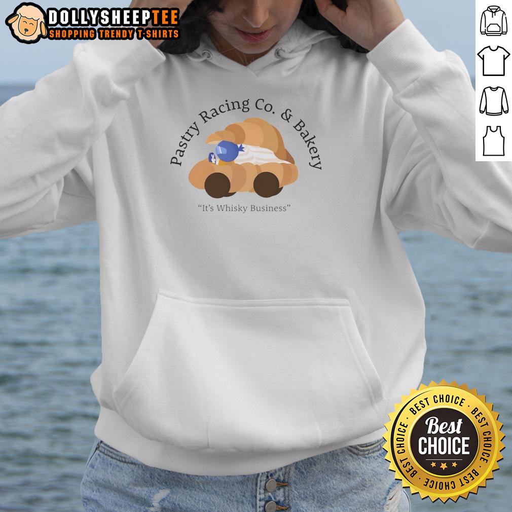 Official Pastry Racing Co And Bakery Croissant Car Berry Driver It's Whisky Business Pun Racing Foodie T-Shirt - Image 2