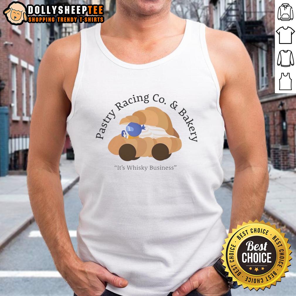 Official Pastry Racing Co And Bakery Croissant Car Berry Driver It's Whisky Business Pun Racing Foodie T-Shirt - Image 4