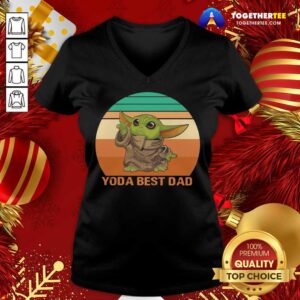 Alternative view of Official Baby Yoda Best Dad Vintage Retro Shirt