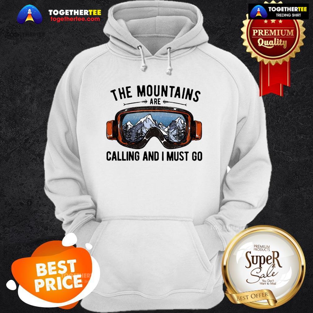 Official Skiing Sunglasses The Mountains Are Calling And I Must Go Shirt - Image 5
