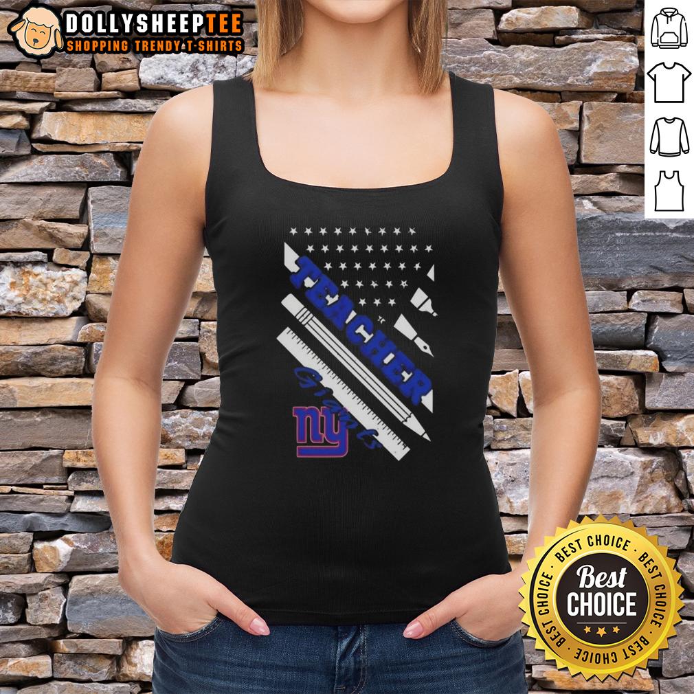 Hot New York Giants Football X Teacher American Flag T-Shirt - Image 3