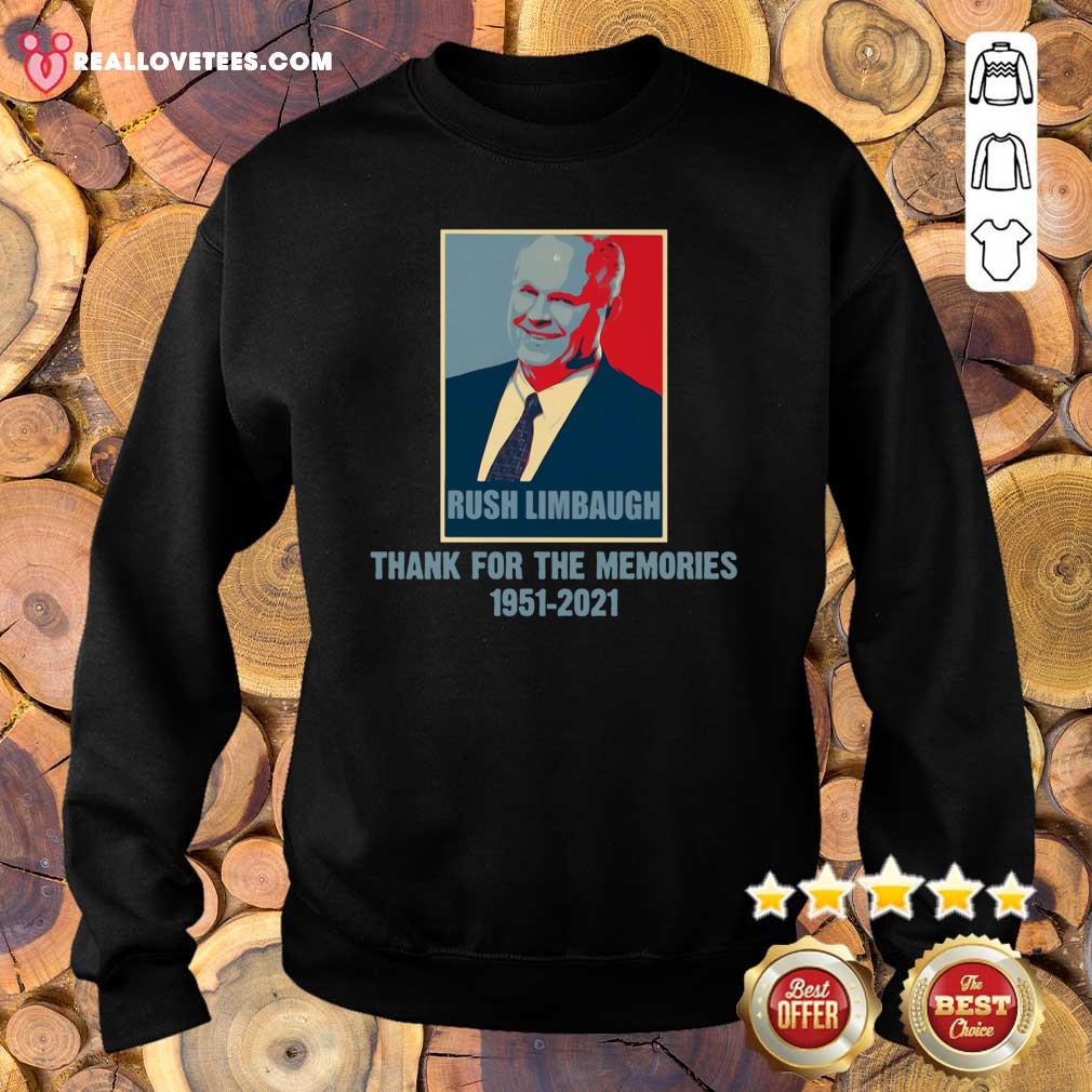 Official Rip Rush Limbaugh Thanks For The Memories 1951 2021 Obama Style Shirt - Image 5