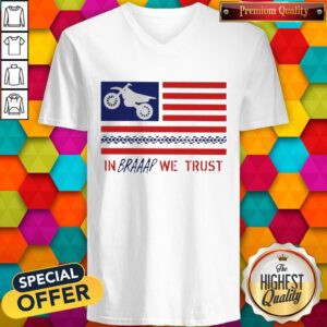 Alternative view of In Braaap We Trust Dirt Bike Patriotic USA Shirt