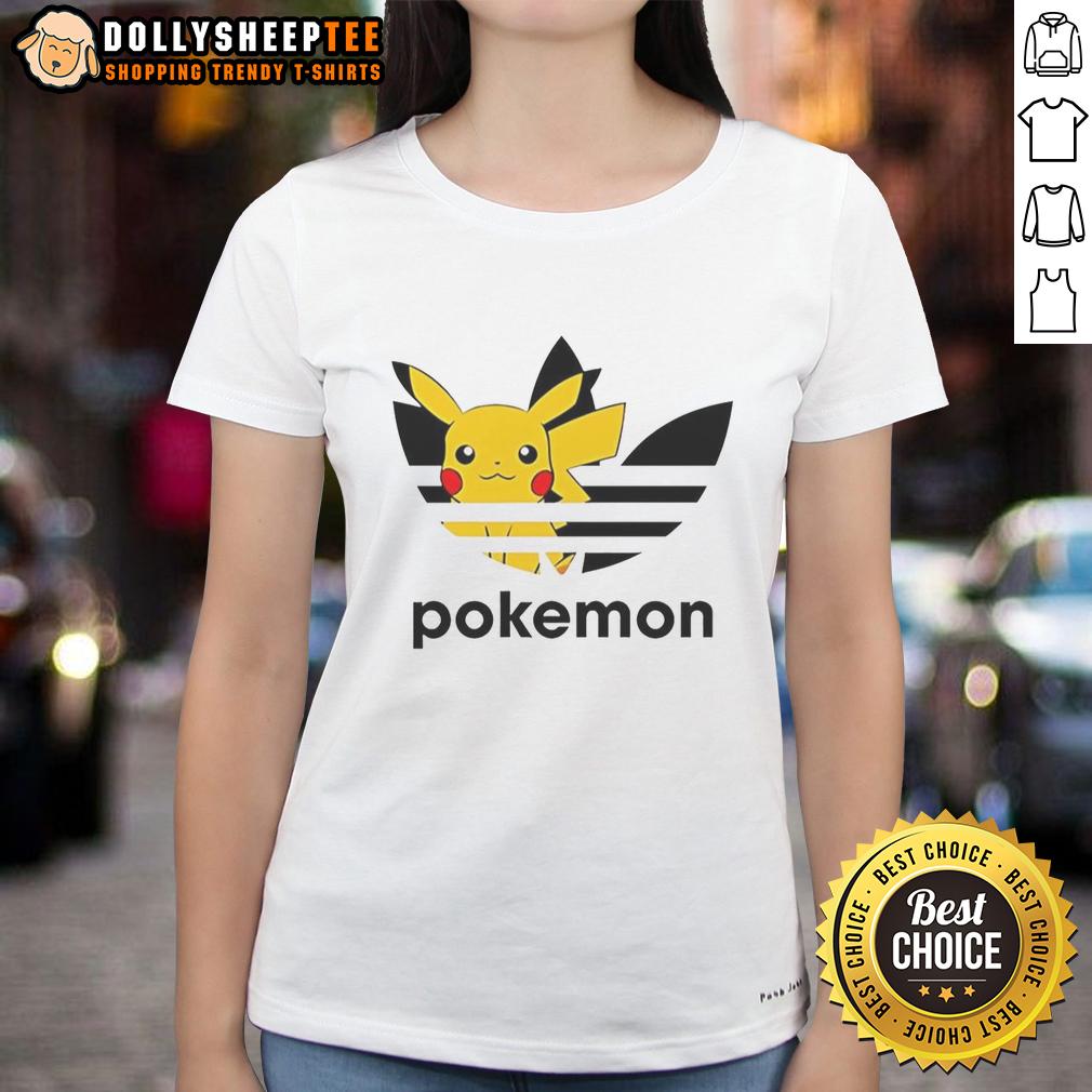 Top Pokemon Anniversary Pikachu Trefoil Parody Logo T-Shirt - Image 3