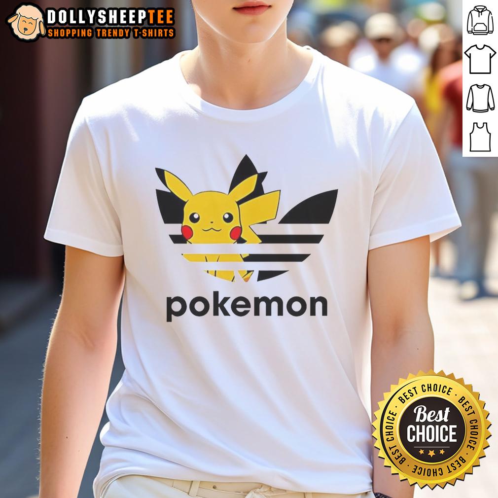 Top Pokemon Anniversary Pikachu Trefoil Parody Logo T-Shirt