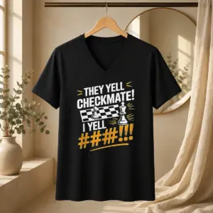 Alternative view of Pretty Chess Pawn King Checkmate Quote Shirt