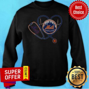 Alternative view of Awesome Heartbeat Nurse Love New York Mets Shirt