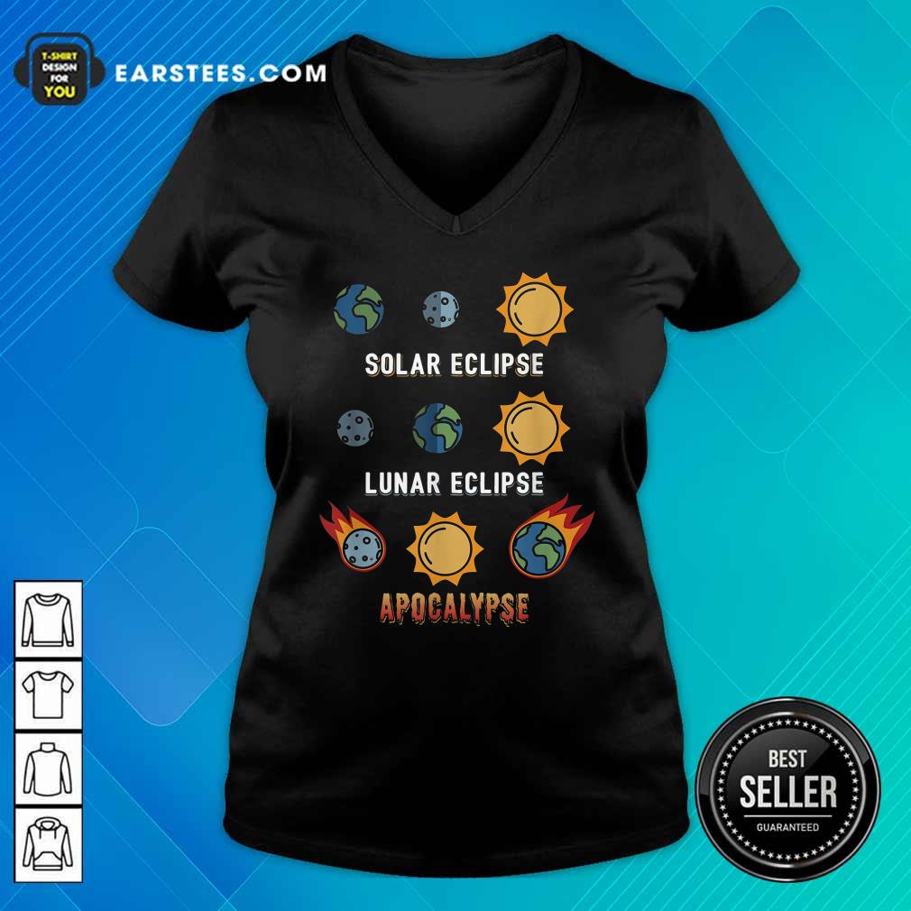 Nice Lunar Eclipse Solar Eclipse Apocalypse Shirt - Image 3