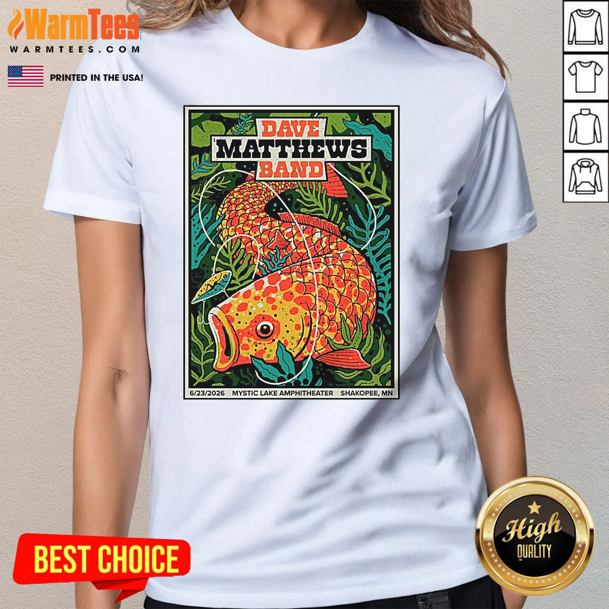 Pretty June 23 2026 Dave Matthews Band Event Shakopee Minnesota Shirt - Image 2