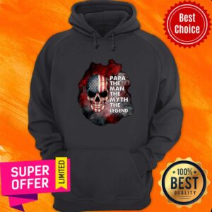 Alternative view of Skull Papa The Man The Myth The Legend Shirt