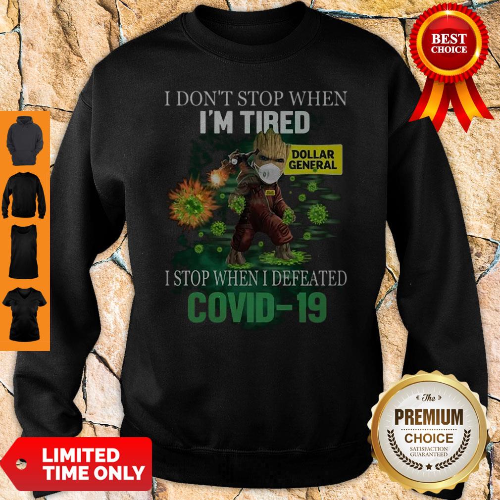 Baby Groot Dollar General I Stop When I Defeated Covid-19 Shirt - Image 4