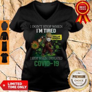 Alternative view of Baby Groot Dollar General I Stop When I Defeated Covid-19 Shirt