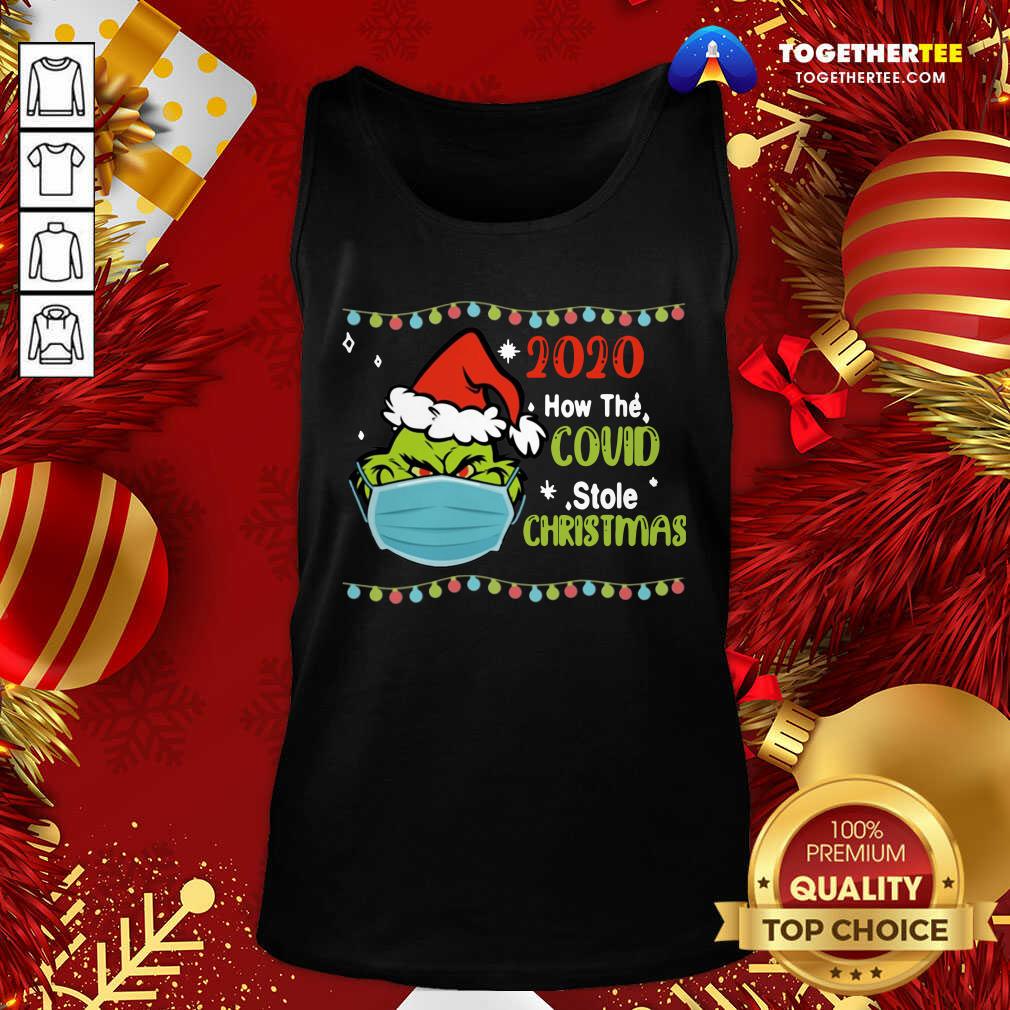 Cute Grinch 2020 How Covid Stole Christmas Shirt - Image 3