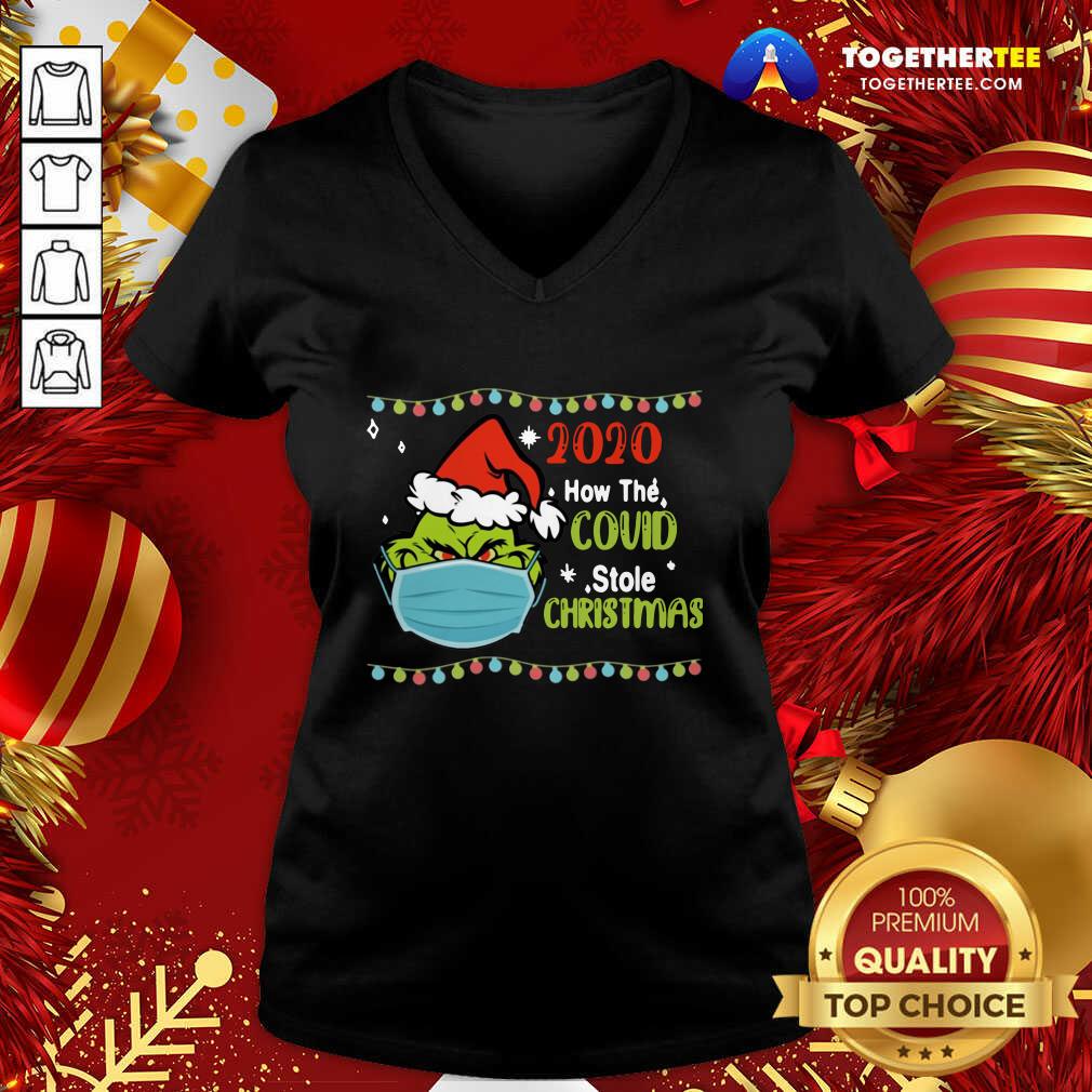 Cute Grinch 2020 How Covid Stole Christmas Shirt - Image 2