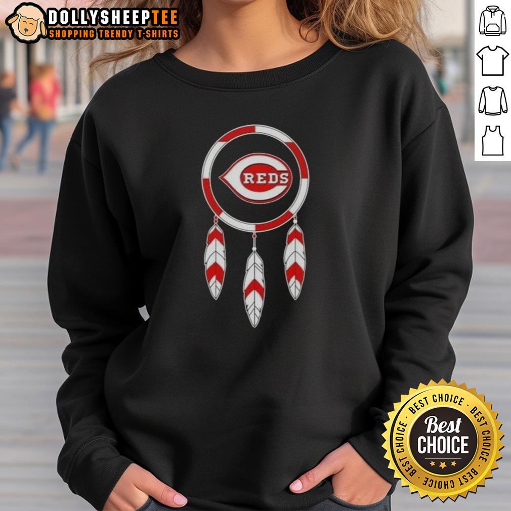 Top Native American Indians X Cincinnati Reds Baseball T-Shirt - Image 5