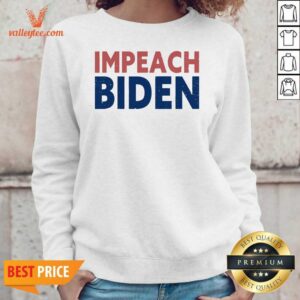 Alternative view of Great Impeach Biden Red And Blue Vintage Republican Conservative Shirt
