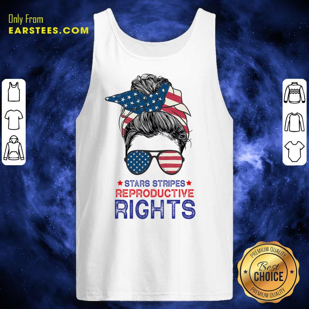 Stars Stripes And Reproductive Rights Messy Bun Shirt - Image 3
