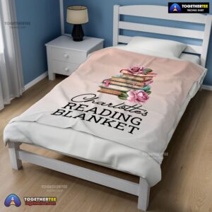 Alternative view of Official Pretty Vintage Book Reading Blanket Fleece Customized Blanket