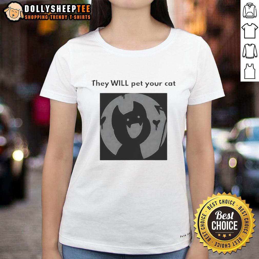 Official They Will Pet Your Cat T-Shirt - Image 3