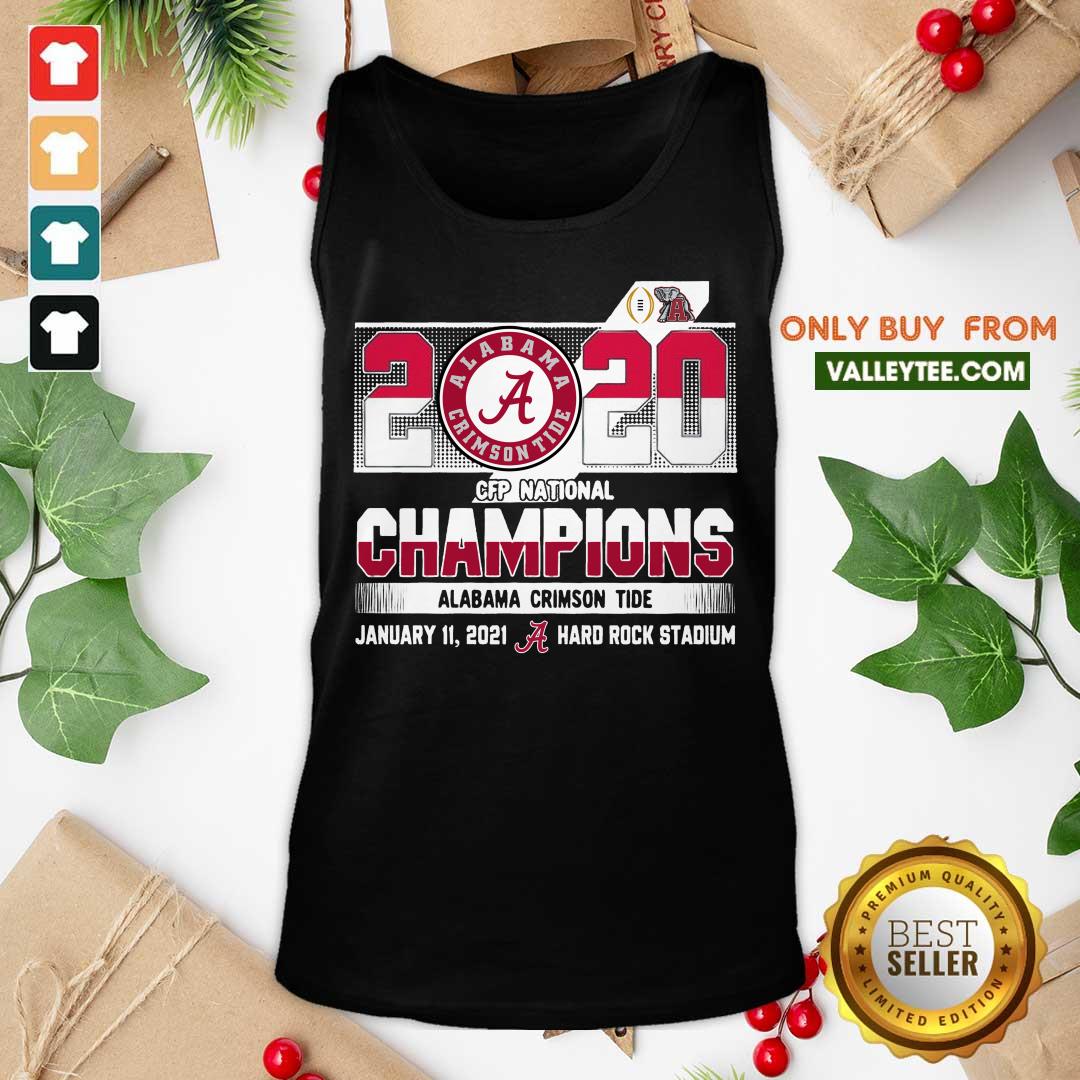 Great 2020 Cfp National Champions Alabama Crimson Tide January 11 2021 Hard Rock Stadium Shirt - Image 5