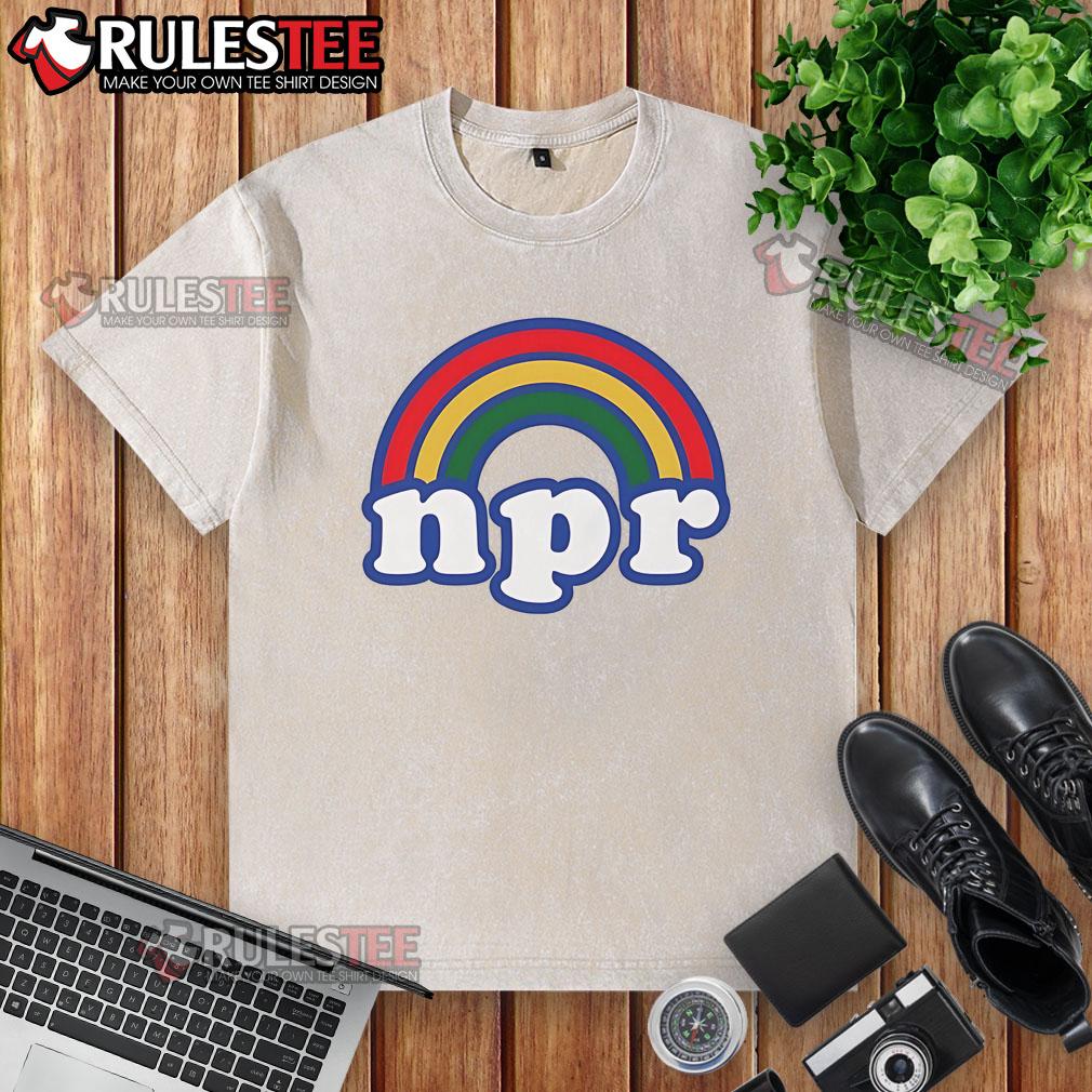 Pretty NPR Rainbow Logo T-Shirt - Image 6