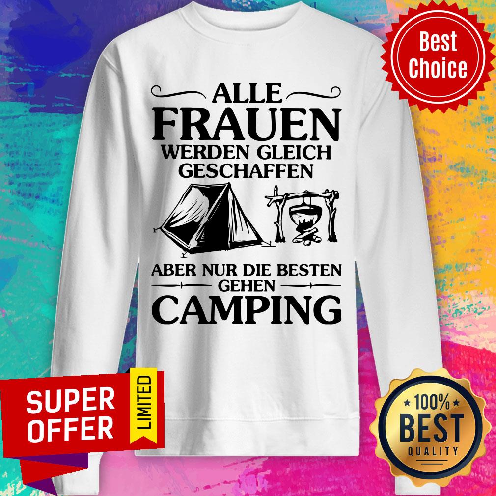 Alle Frauen Werden Gleich Geschaffen Camping Shirt - Image 4