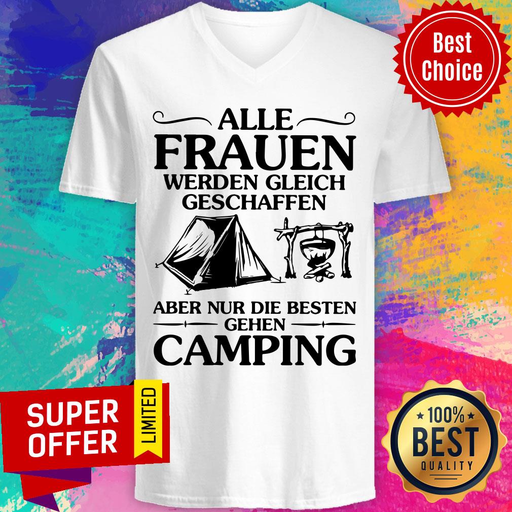 Alle Frauen Werden Gleich Geschaffen Camping Shirt - Image 2