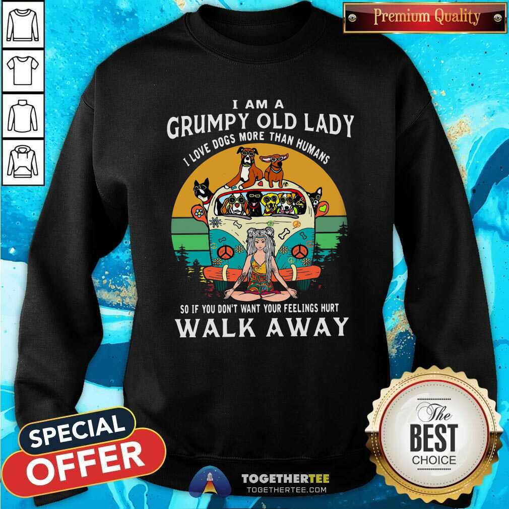 Official I Am A Grumpy Old Lady I Love Dogs More Than Humans Shirt - Image 2